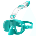 Hopfällbar snorkelmask – Helmask med torrsnorkel och imfri sikt