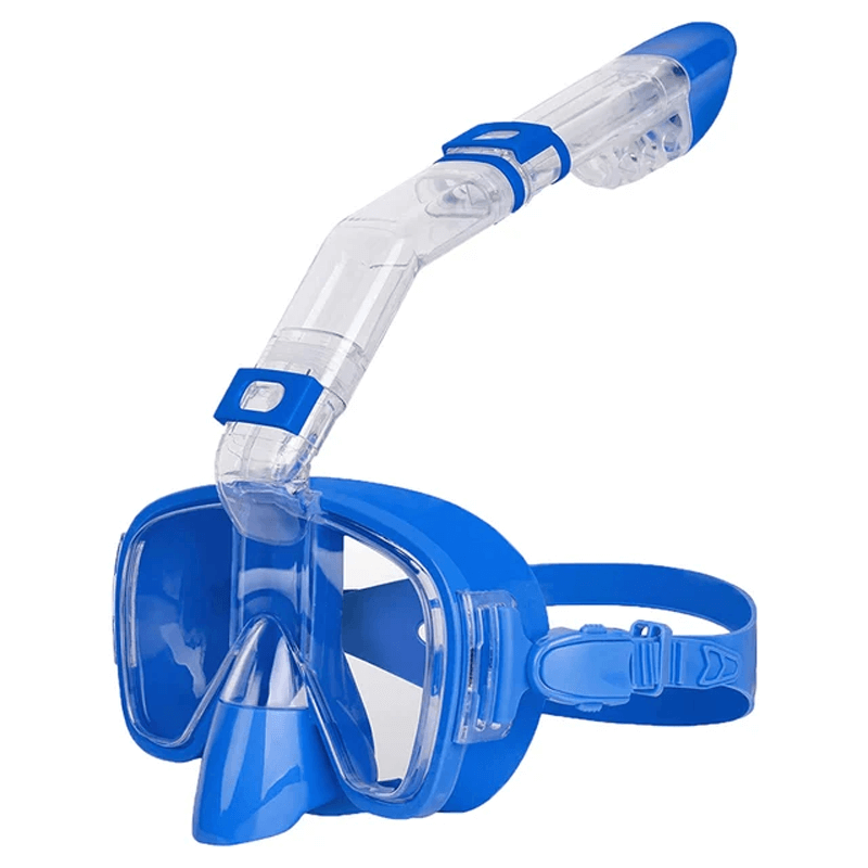 Hopfällbar snorkelmask – Helmask med torrsnorkel och imfri sikt