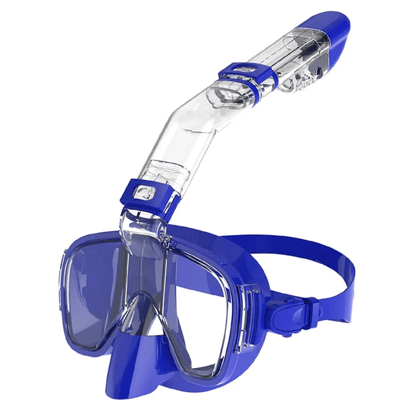 Hopfällbar snorkelmask – Helmask med torrsnorkel och imfri sikt