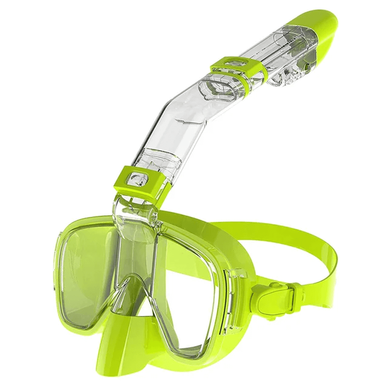 Hopfällbar snorkelmask – Helmask med torrsnorkel och imfri sikt