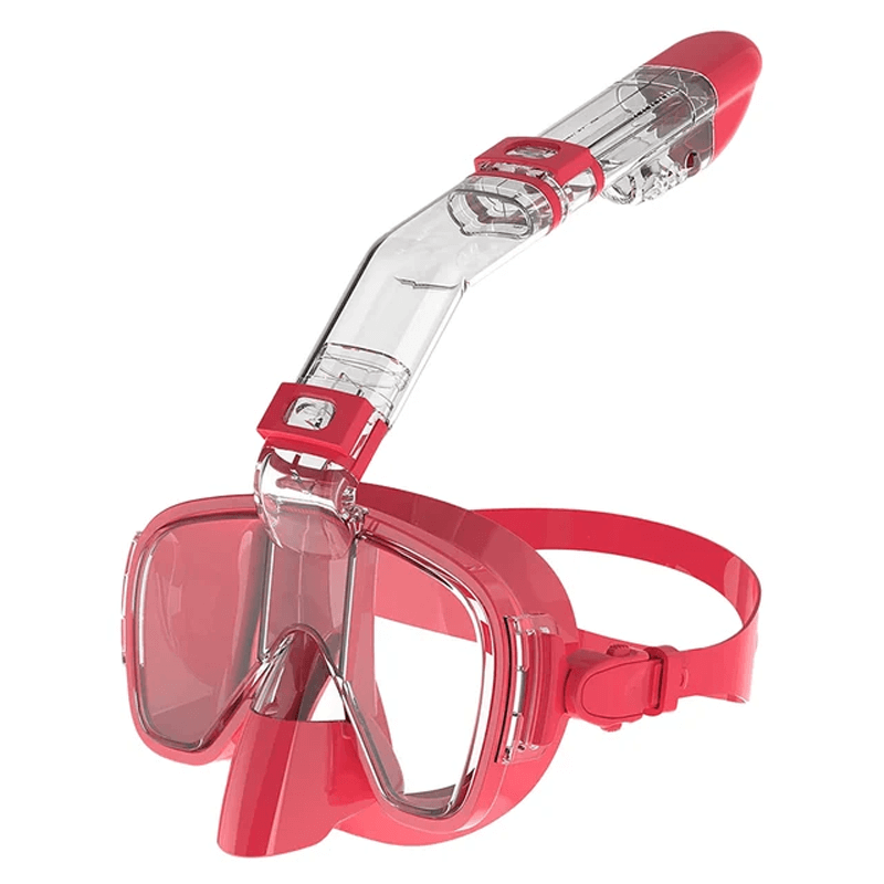 Hopfällbar snorkelmask – Helmask med torrsnorkel och imfri sikt