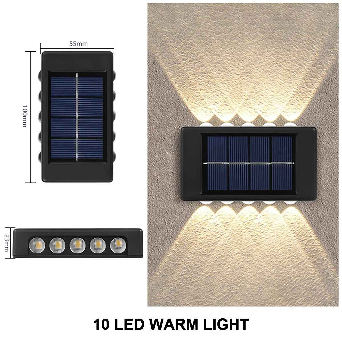 Solcells Vägglampa Utomhus