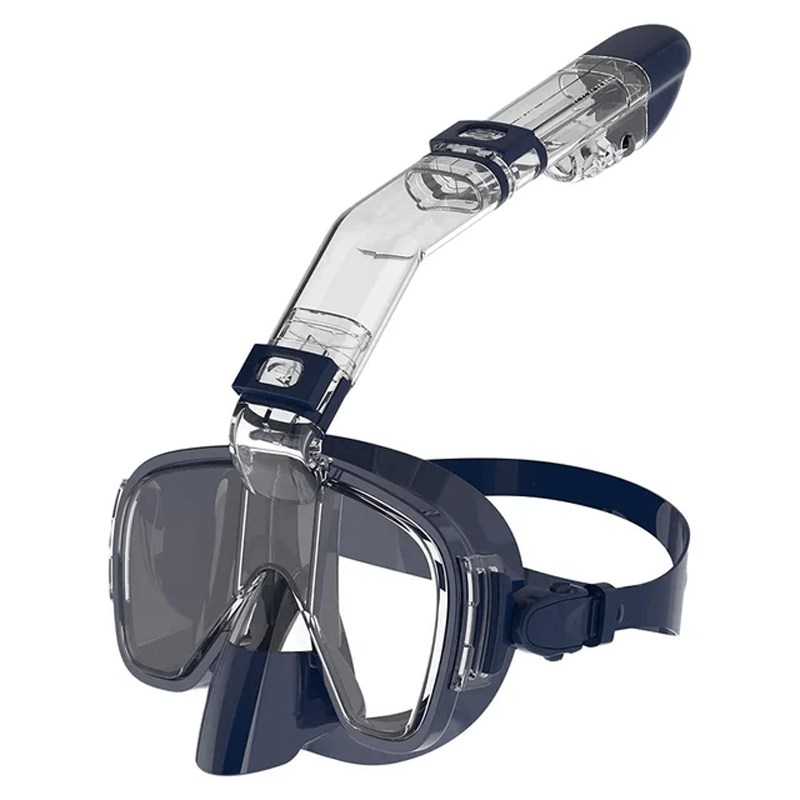 Hopfällbar snorkelmask – Helmask med torrsnorkel och imfri sikt