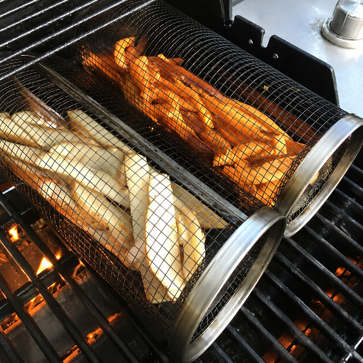 Grillkorg i rostfritt stål
