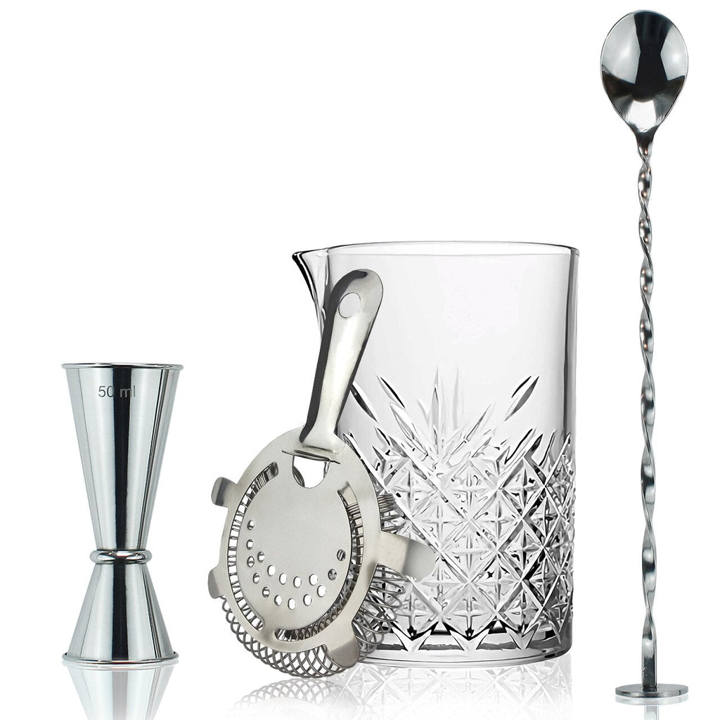 Cocktailset med blandningsglas – 4 delar för hemmabaren