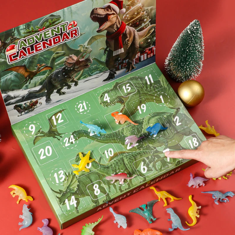 Dinosaurie-julkalender – 24 dinosauriefigurer – bild 4