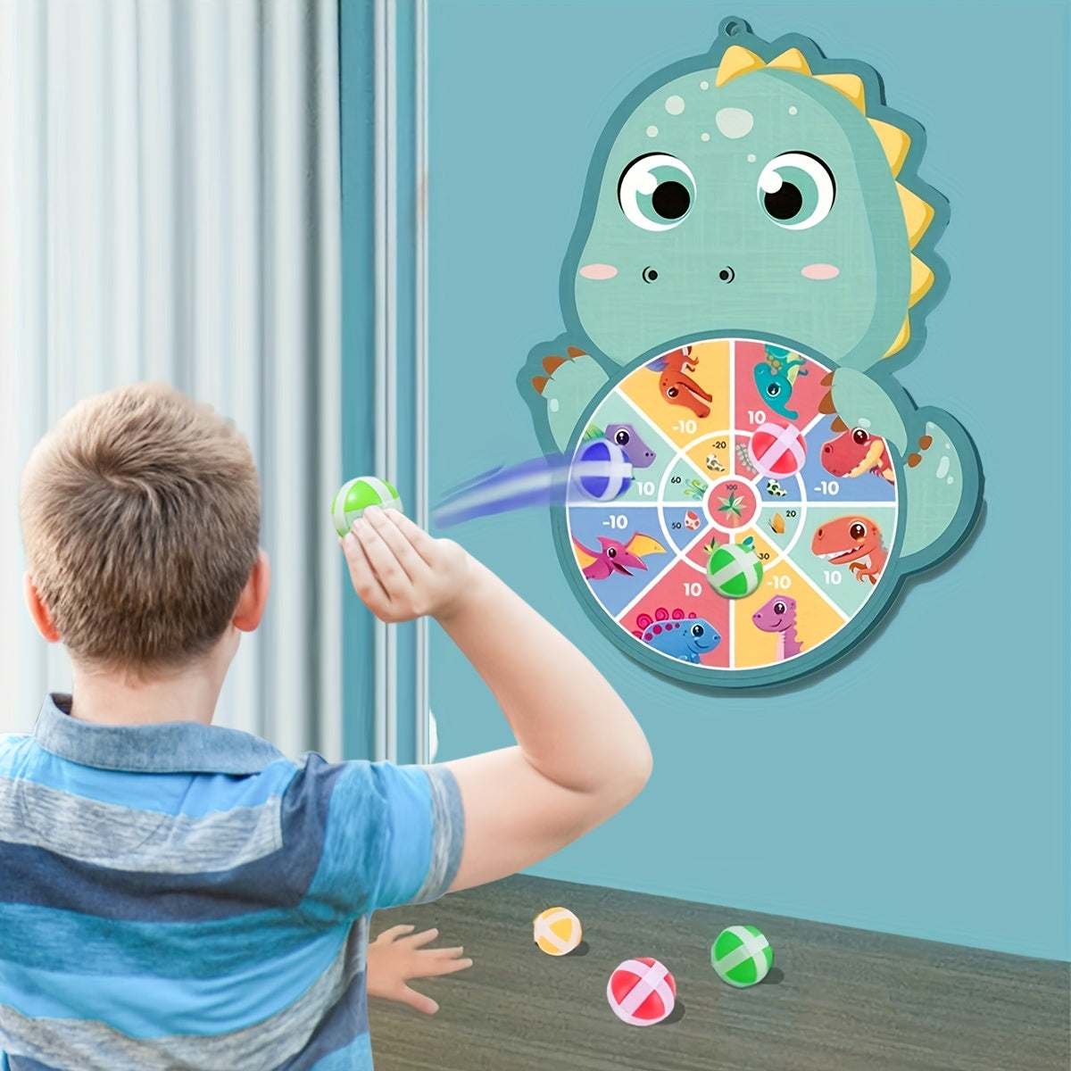 Väggspel med mjuk måltavla – Kastspel med bollar för inomhuslek