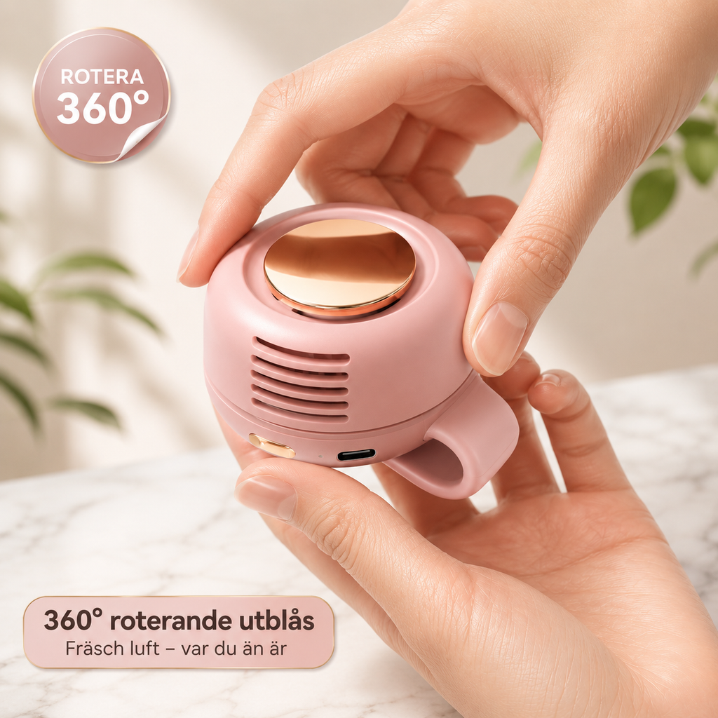 AirBreeze- Kompakt och portabel mini-fläkt