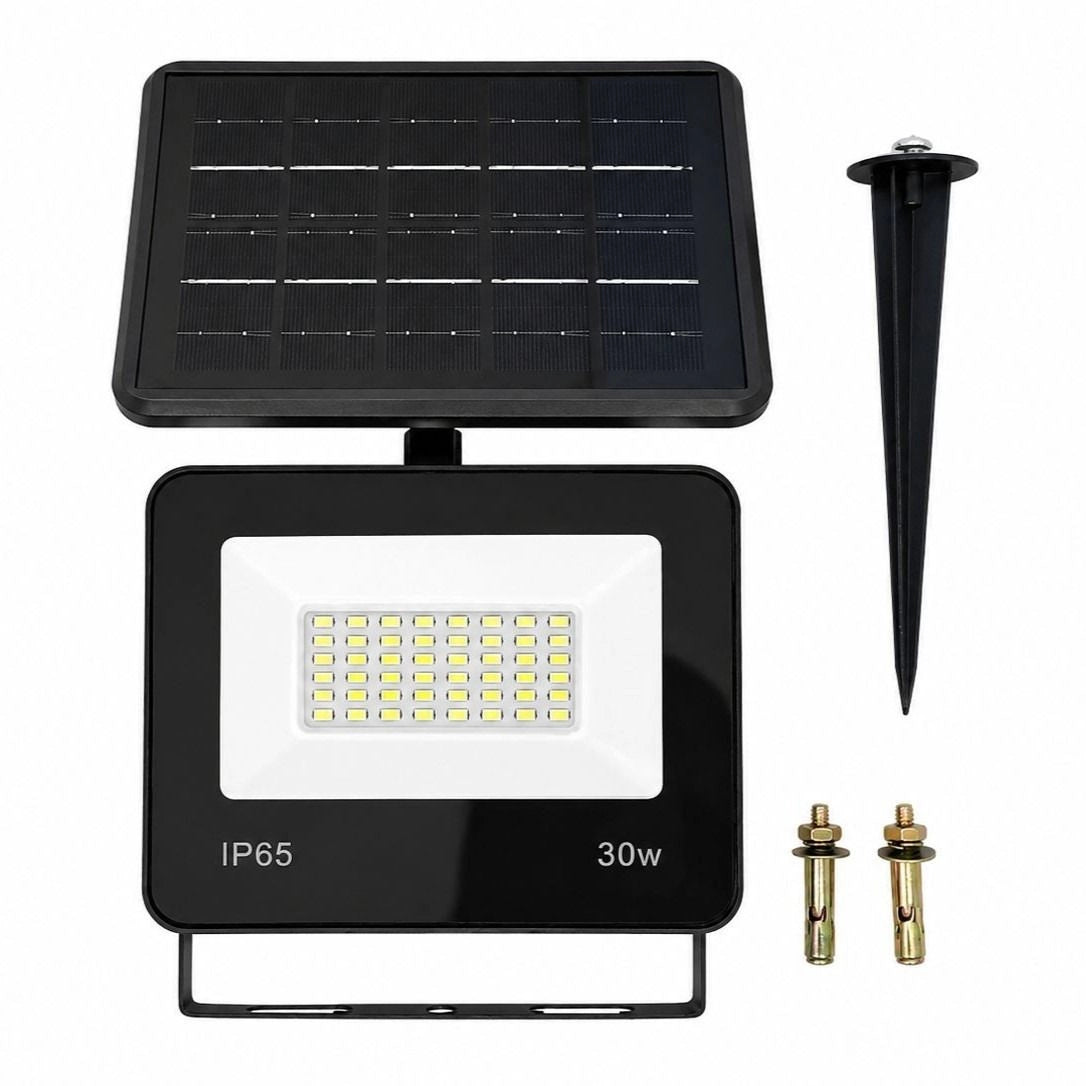 Solcellsstrålkastare med rörelsesensor – Tre ljuslägen och justerbar panel
