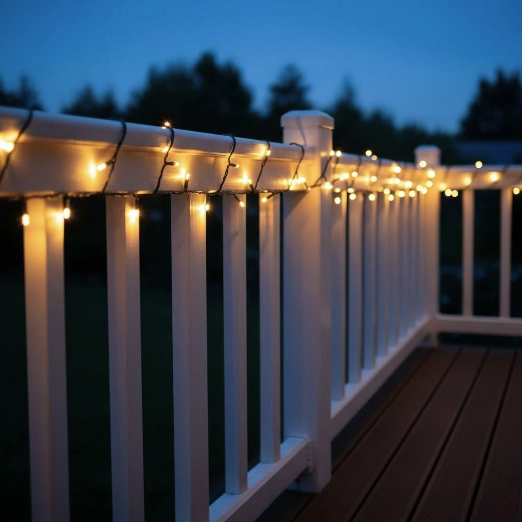 Solcellsslinga 20 m med 200 LED – Fjärrkontroll och skymningssensor