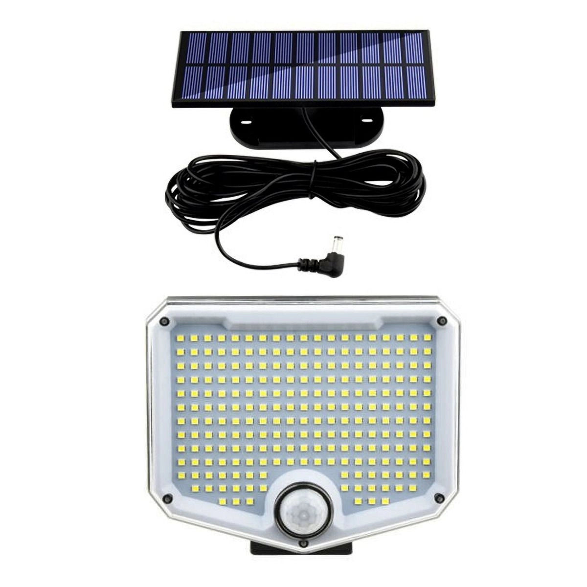Solcellsstrålkastare 320 lumen – Sensor, fjärrkontroll och 5 m panelkabel