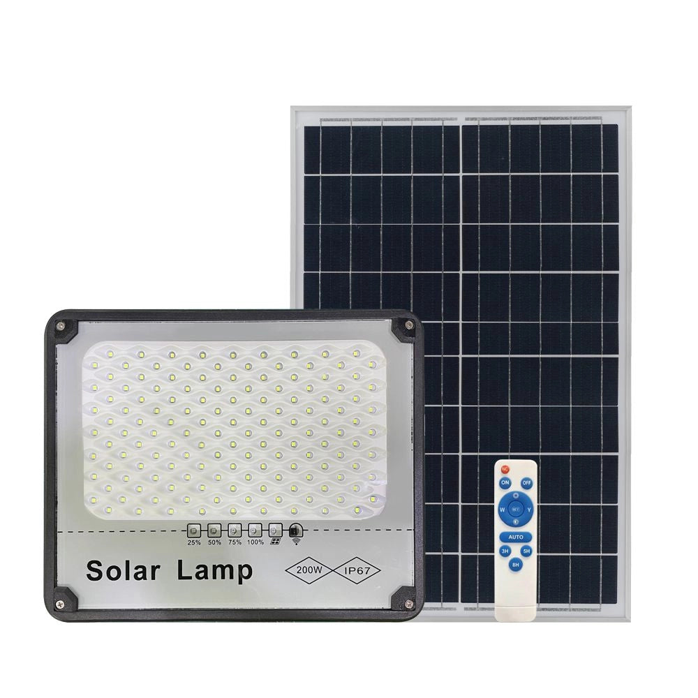 Solcellsstrålkastare 2000 lumen – Dimbar med fjärrkontroll och 15 W panel