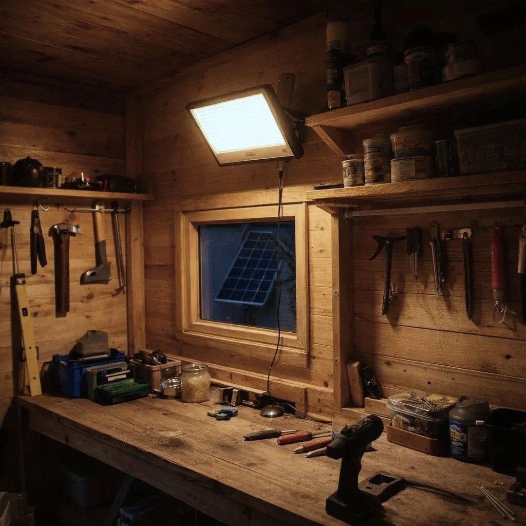 Solcellsstrålkastare 2000 lumen – Dimbar med fjärrkontroll och 15 W panel