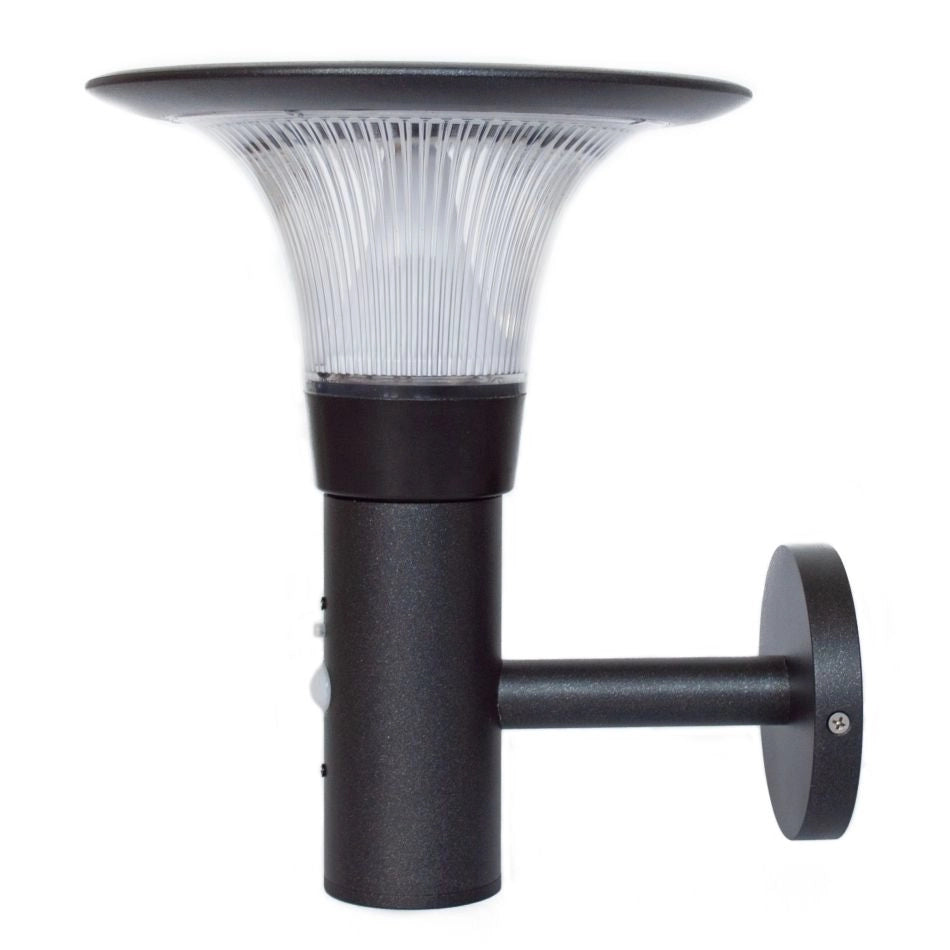 Solcellsvägglampa med sensor – Dimmar upp till 160 lumen vid rörelse