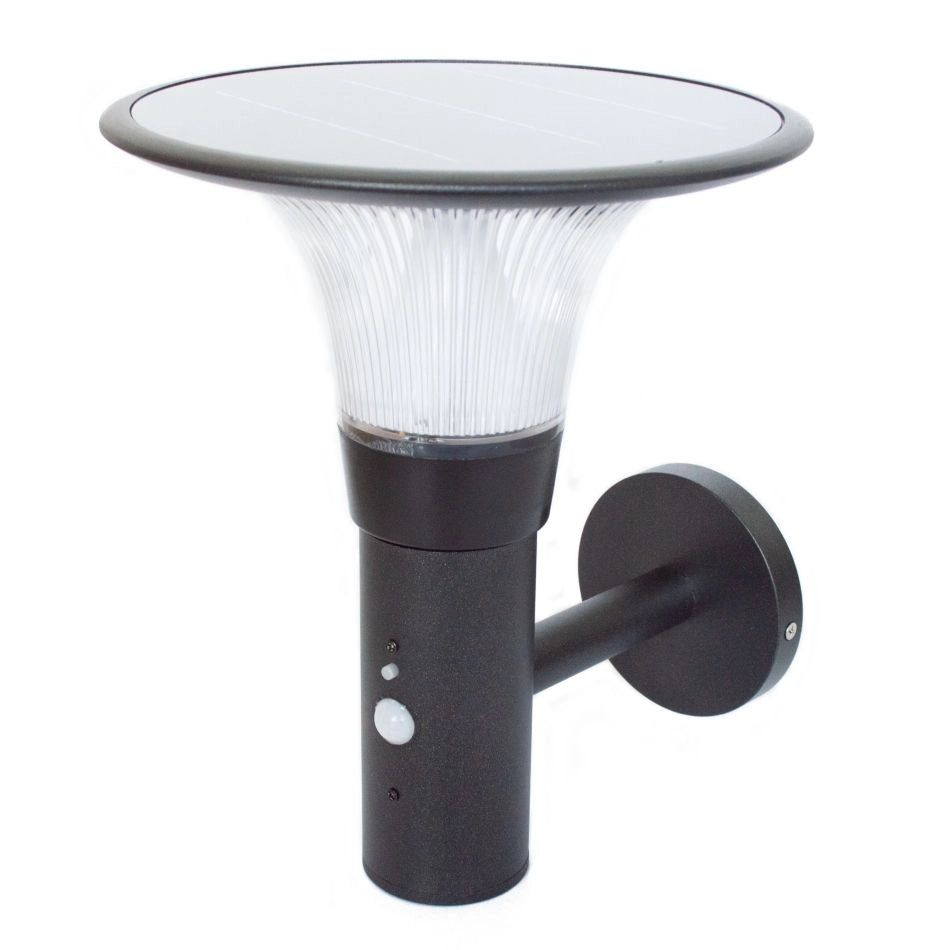 Solcellsvägglampa med sensor – Dimmar upp till 160 lumen vid rörelse