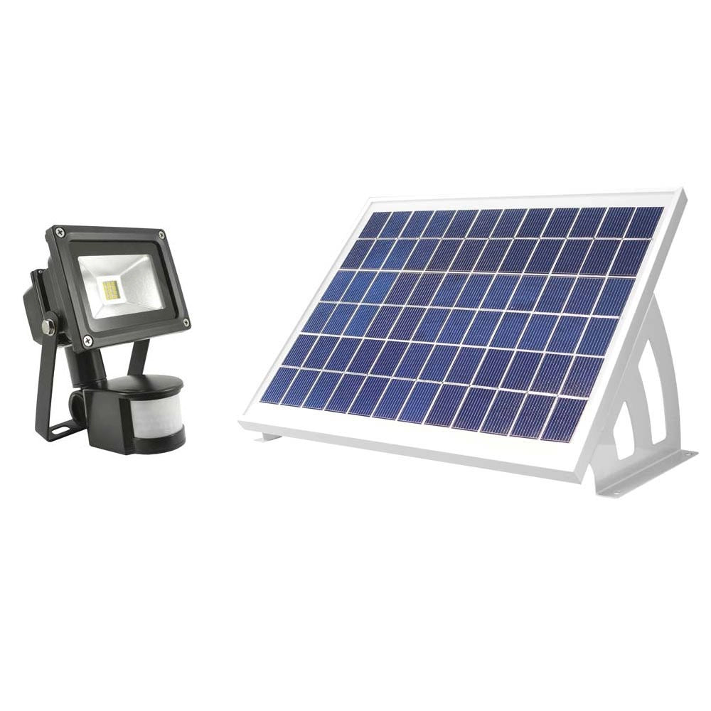 Solcellsstrålkastare 1400 lumen – Separat solpanel och 12 m rörelsesensor