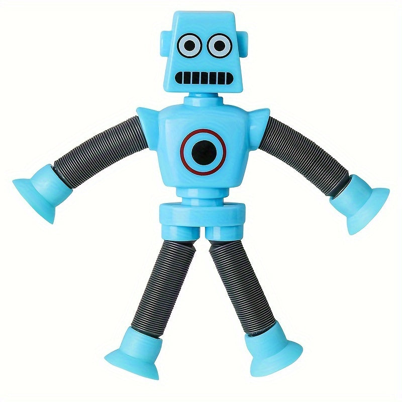 Robot sensorleksak – Böjlig popleksak med sugproppar för fidget och lek