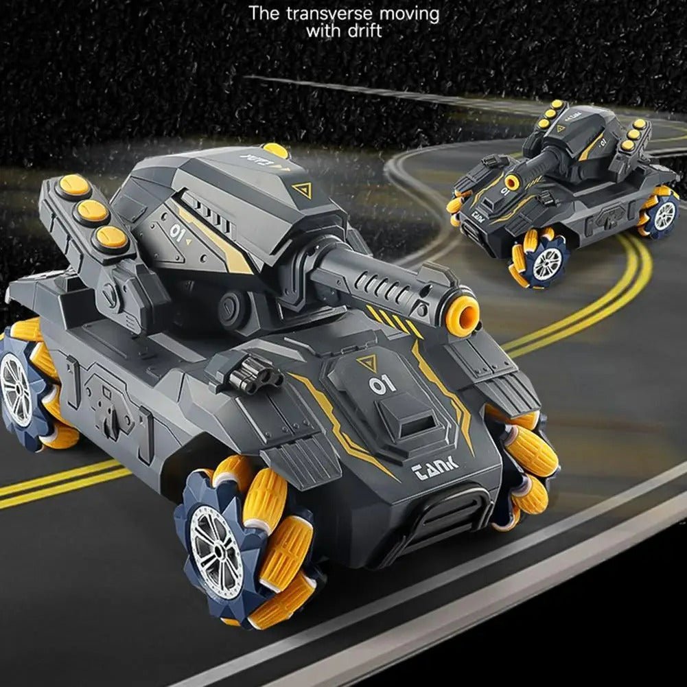 Geststyrd RC-tank – Radiostyrd stridsvagn med vattenbomber och handkontroll