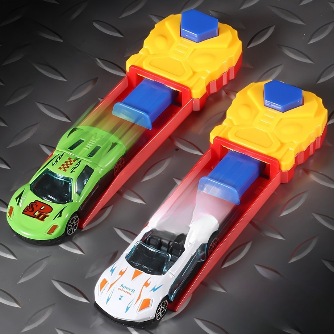 Katapultbana med leksaksbilar – Racingset utan batterier för barn 3+