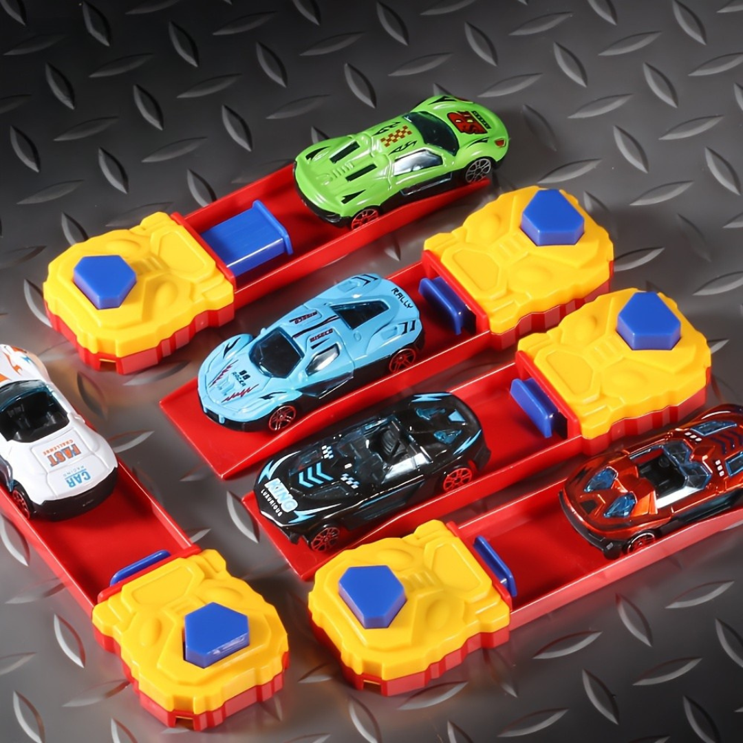 Katapultbana med leksaksbilar – Racingset utan batterier för barn 3+