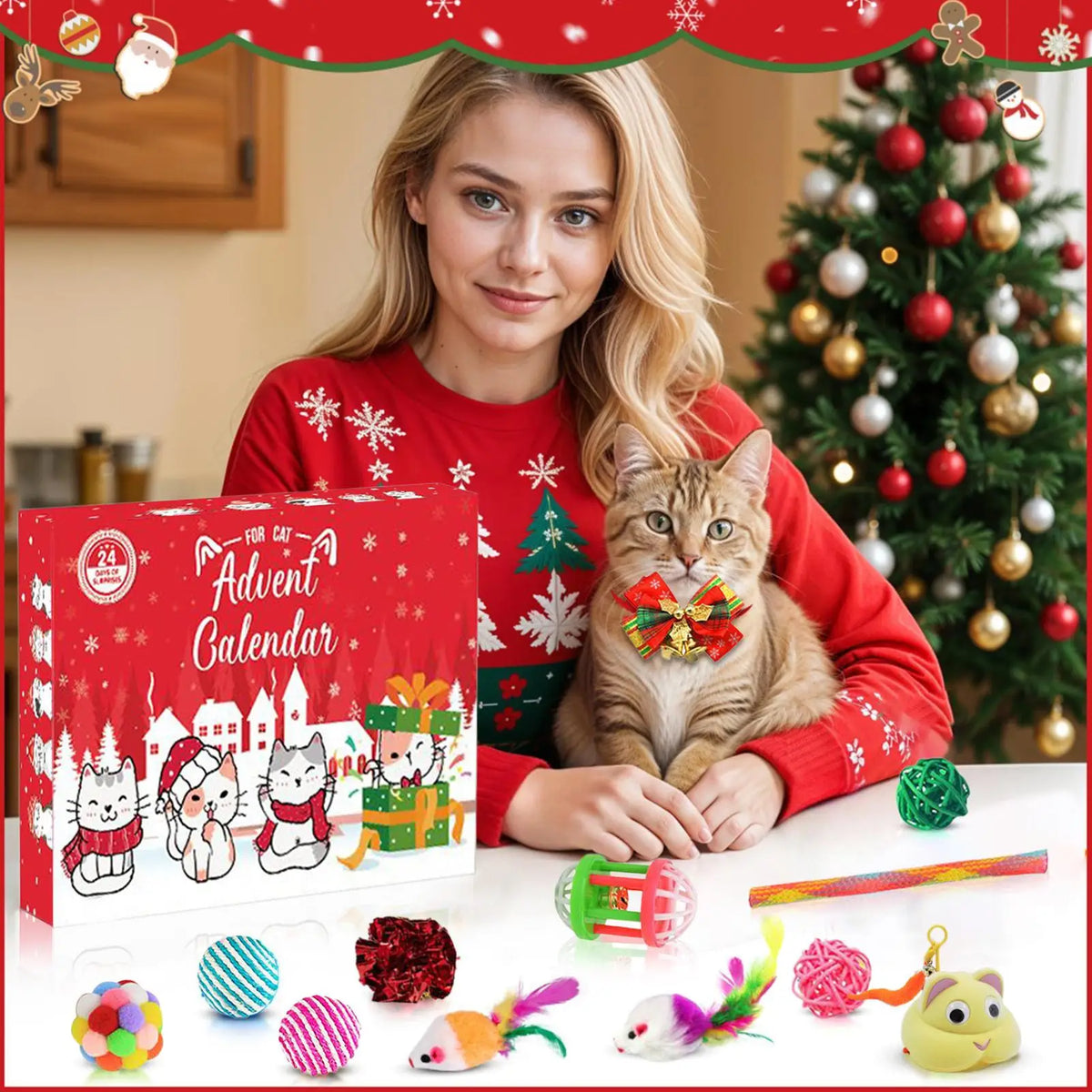 Julkalender för katt – 24 kattleksaker – bild 2