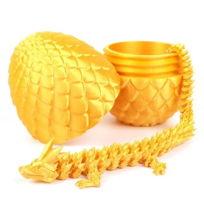 MystiCore drakägg – 3D-printat ägg med rörlig minidrake inuti
