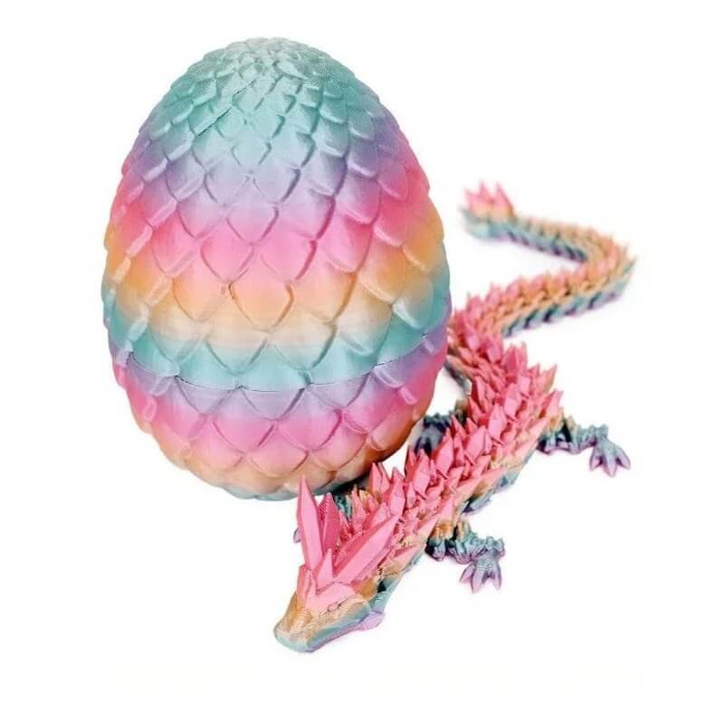 MystiCore drakägg – 3D-printat ägg med rörlig minidrake inuti