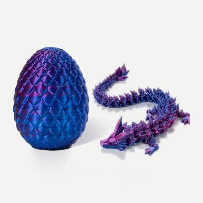 MystiCore drakägg – 3D-printat ägg med rörlig minidrake inuti