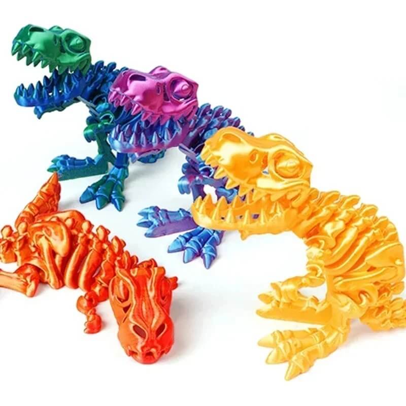 DinoFlex – Rörlig 3D-printad dinosaurie | Fidgetleksak & rumsdekoration