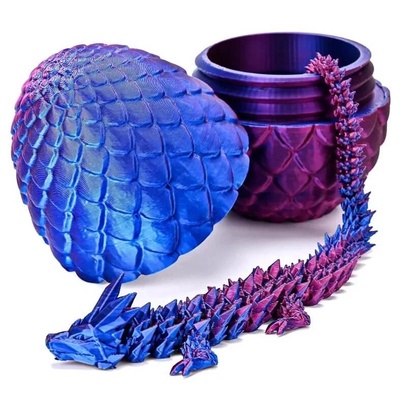 MystiCore drakägg – 3D-printat ägg med rörlig minidrake inuti