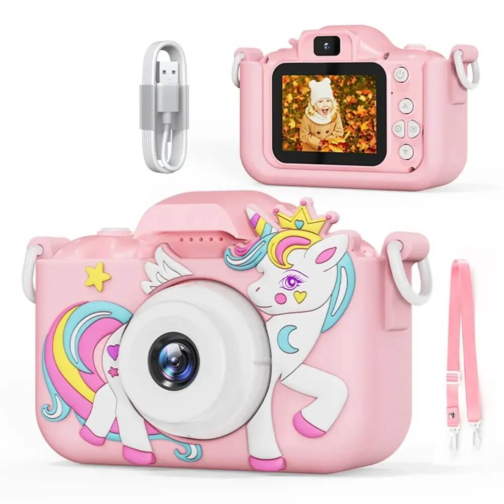 Pixikids digital barnkamera – HD-foto och video med dubbla linser