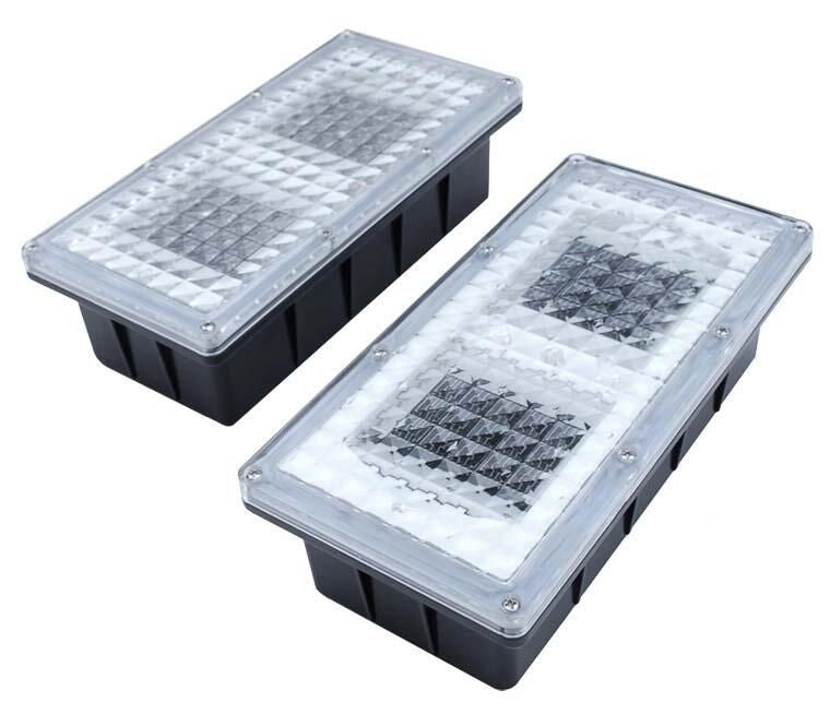 Nedgrävningsspotlight 2-pack – Körbara marklampor med solcell