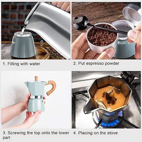 Espressokokare i aluminium – Klassisk perkolator i 150 eller 300 ml