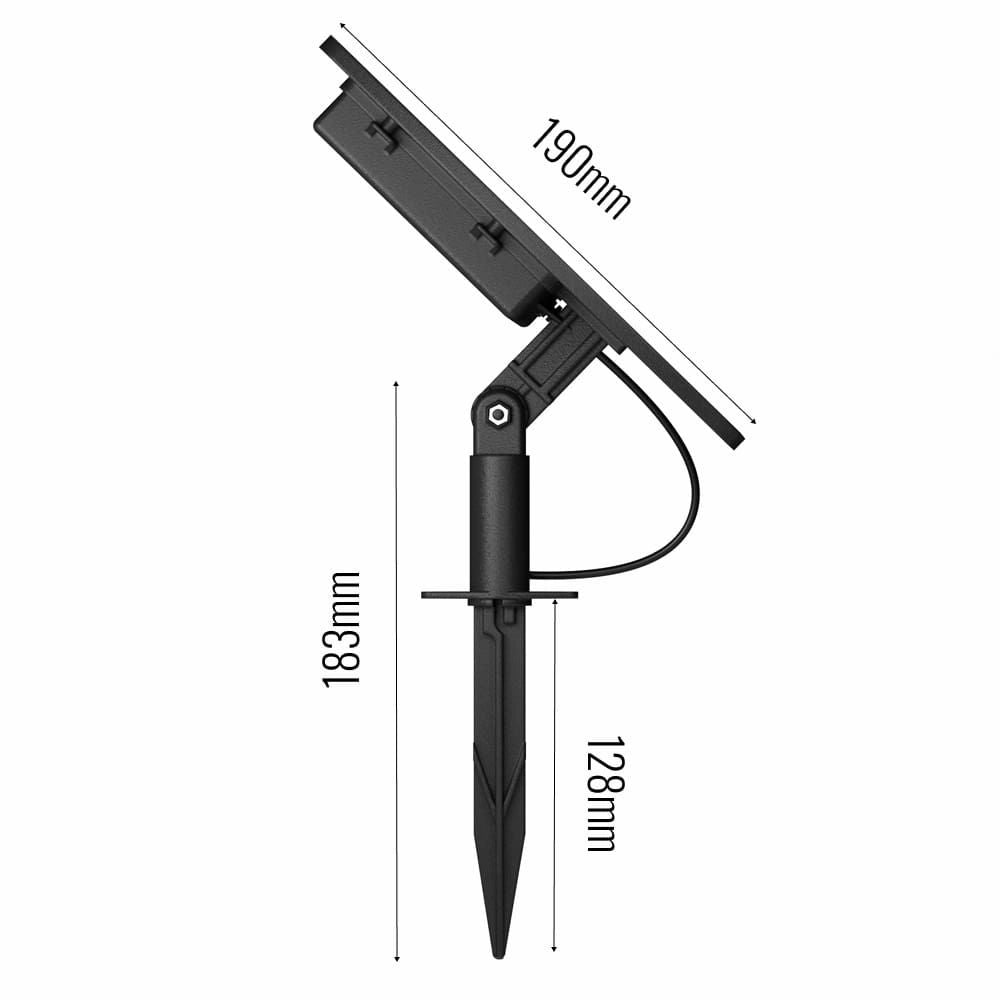 Solcellsljusstolpe 60 cm – 120 lumen med separat solpanel