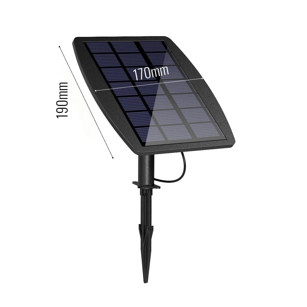 Solcellsljusstolpe 60 cm – 120 lumen med separat solpanel